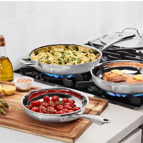 Cuisinart Tri-Ply Clad Stainless Steel 5-piece Skillet Set