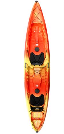 Perception Tribe 13.5 Sit on Top Tandem Kayak for All-Around Fun Large Rear Stor