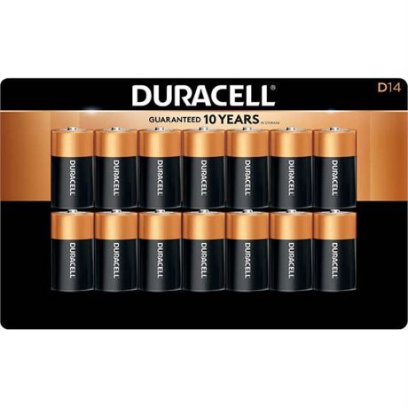 (Repackaged) Duracell D Batteries 14-count