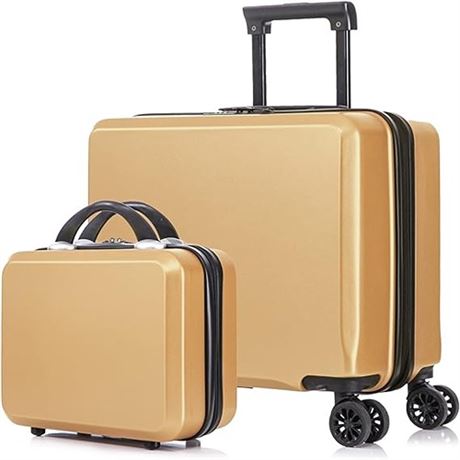 2 PCS Luggage Set 18 Underseat Luggage Carry On Suitcase Airline Approve  14