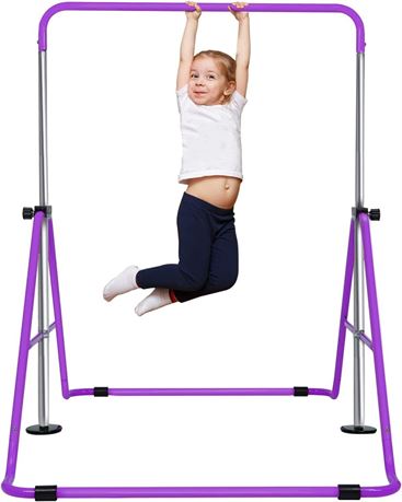 Kids Gymnastics bar for Home Training Folding Adjustable Height Horizontal bar