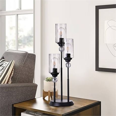 TOCHIC 3-Lights Table Lamp with Glass Lampshades