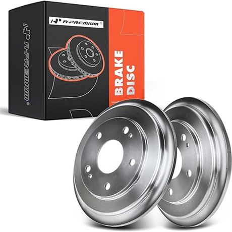 Roll over image to zoom in A-Premium Rear Disc Brake Drums Set