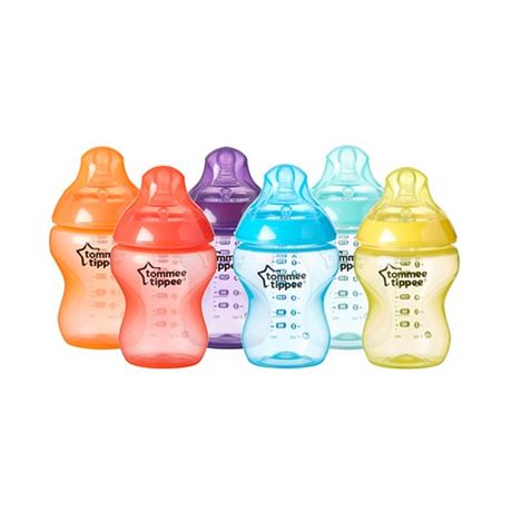 Tommee Tippee Closer to Nature Fiesta Baby Bottle 9Oz Multi-Colored 9Oz
