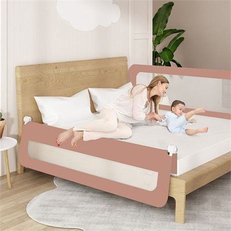 ZFITEI Bed Rails for Toddlers 71 Pink