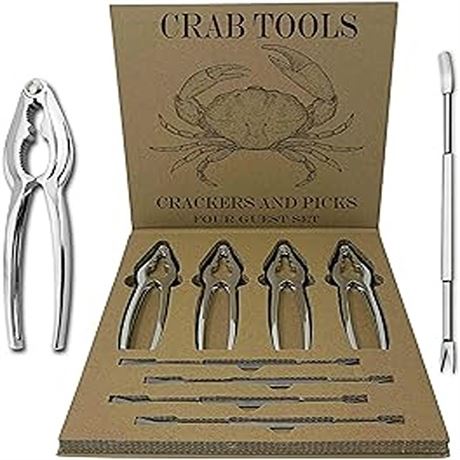 Crab Leg Crackers and Picks Set of 4