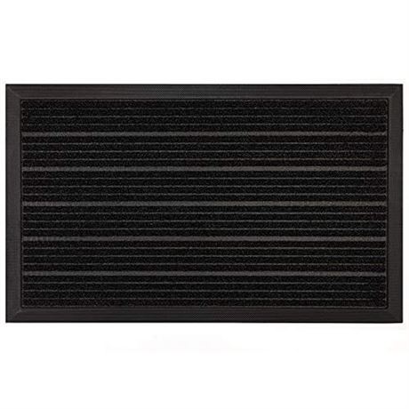 GRIP MASTER Durable Tough Natural Rubber Doormats 35 X 23 - Black