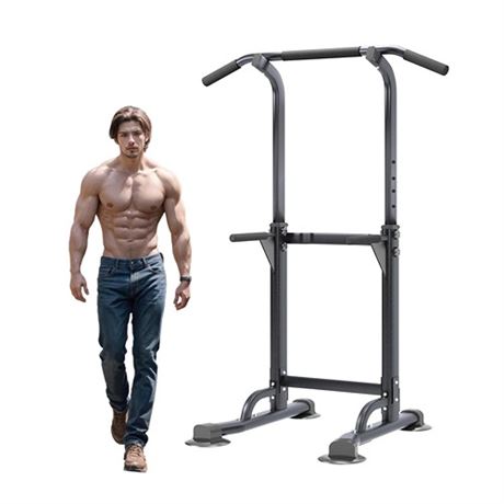 Power Tower Dip Station Pull up Bar for Home GymMultifunctional and Adjustable