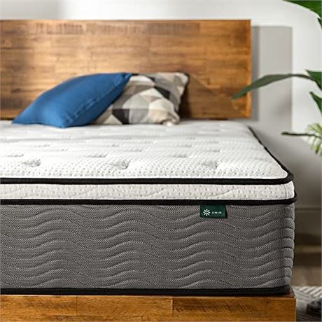 ZINUS 12 Inch Support Plus Pocket Spring Hybrid Mattress  Extra Firm Feel  He