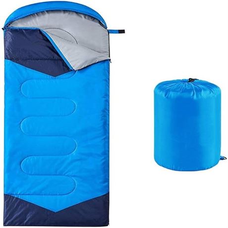 Camping Sleeping Bag - 3 Season Warm & Cool Weather - Summer Spring Fall Lightwe