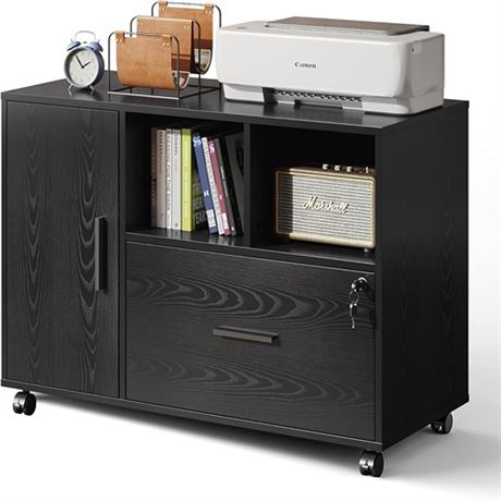 DEVAISE Office File Cabinet with Lock 1-Drawer Wo