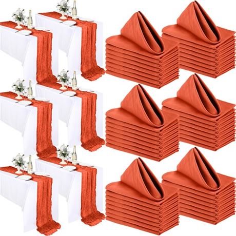 Newwiee 48 Pcs Cloth Napkin and 6 Pcs Cheesecloth