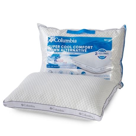 Columbia Ice Fiber Side Sleeper Down-Alternative Pillow White King