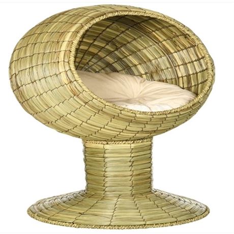 PawHut Elevated Cat Bed with Rotatable Egg Chair Pod