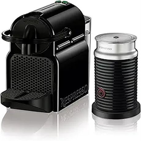 Nespresso Inissia Espresso Machine by DeLonghi with Milk Frother 24 ounces Bl