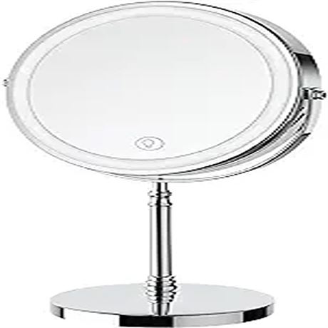 Lighted Makeup Mirror 8 Rechargeable Double Sided Magnifying Mirror