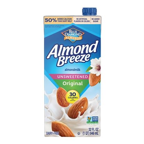 Almond Breeze Dairy Free Almondmilk Unsweetened Or