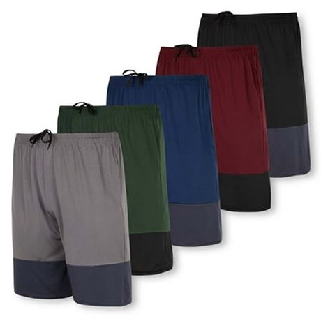 Real Essentials 5 Pack Men S Dry-Fit Sweat Resistant Active Athletic Perfor 3XL