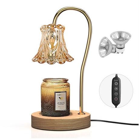 Candle Warmer Lamp Dimmable Lantern with Timer Wax Melt for Scented Candles Com