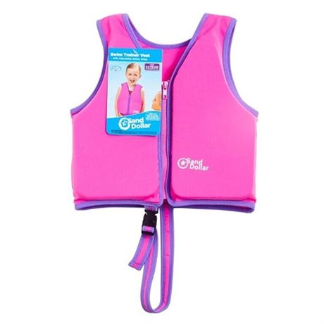 Sand Dollar Girls Size 2-4 Years Swim Trainer Vest in Pink New with Tags