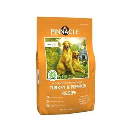 Pinnacle Turkey & Pumpkin Recipe Dry Dog Food 22-lb Bag-BEST 052724