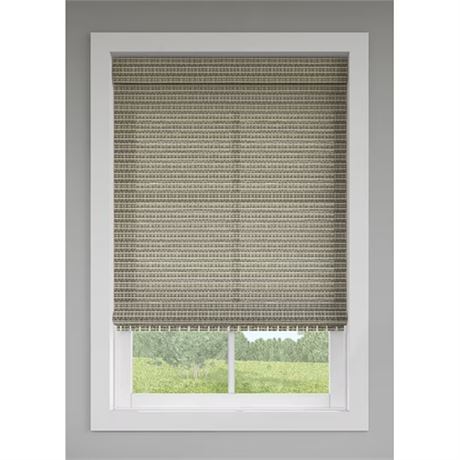 LEVOLOR 60-in x 64-in Greystone Light Filtering Cordless Roman Shade