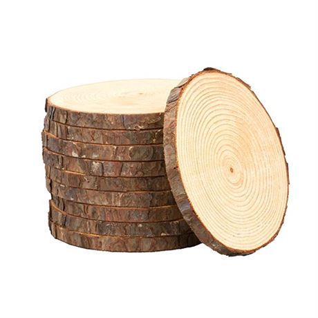 Set of (10) 7-8 inch Wood Slices for centerpieces! Wood Slice centerpieces Wood