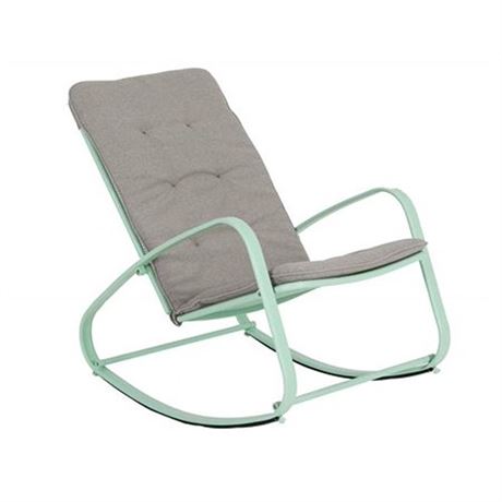 Sophia & William Outdoor Padded Rocking Chairs with Green E-coated Steel Frame