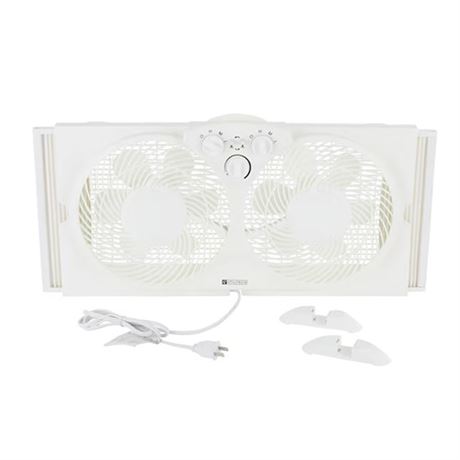 Utilitech 9-in 120-Volt 3-Speed Indoor White Window Fan