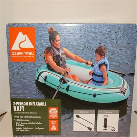 Ozark Trail 77 in. X 40 in. 2 Person Inflatable PVC Raft