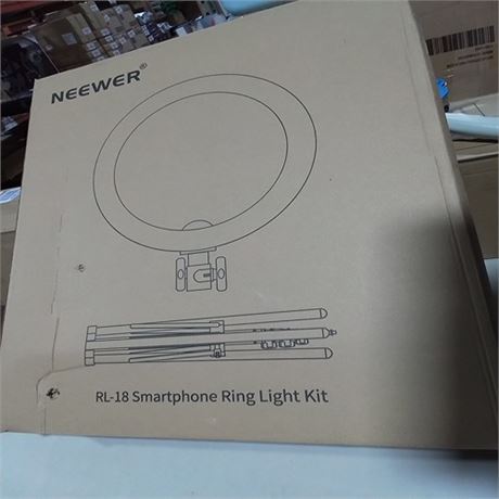 NEEWER Ring Light Kit with Stand Kit 18in48cm 53W CRI 95 LED Dimmable with