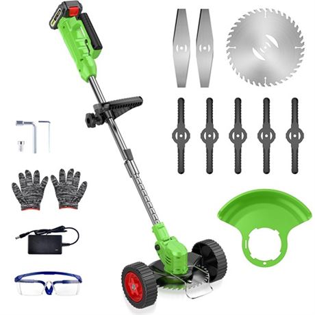 Cordless Lawn Trimmer Weed Wacker - Apiuek 21V Lawn Mower Grass Edger with One