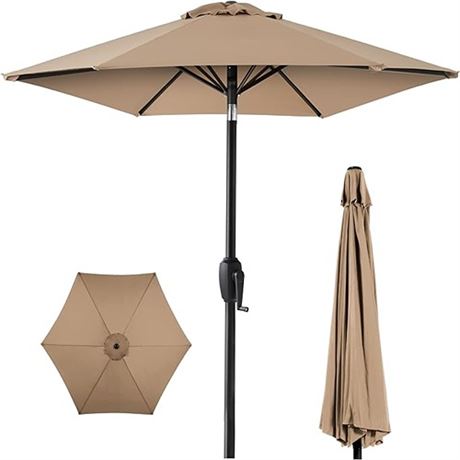 Best Choice Products 7.5ft Heavy-Duty Round Outdoor Market Table Patio Umbrella