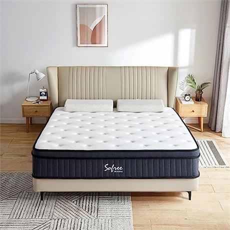 Measure could vary. King Mattress 10 Inch Memory Foam Hybrid Mattress King Poc