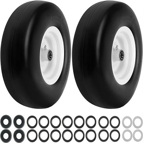 Pandeels 2 Pack 13x6.50-6 Tires Flat Free for Zero Turn Lawn Mower