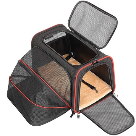 Petsfit Expandable Cat Carrier Dog CarriersAirline Approved Soft-Sided Portable