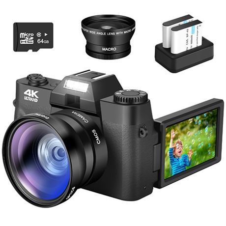 VENOAL 4K Digital Camera Vlogging Camera for YouTube Compact Camera for Photogr