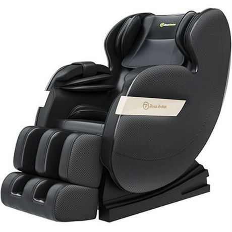 Real Relax Full Body Zero Gravity Shiatsu Recliner Electric Massage Chair  Blac