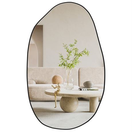 CASSILANDO Irregular Asymmetrical Mirror Wall Mounted Unique Vanity MirrorSha