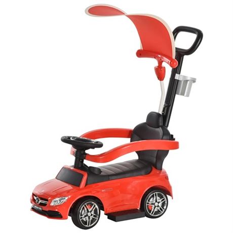 Aosom 3 in 1 Ride on Push Cars for Toddlers Stroller Sliding Walking Car