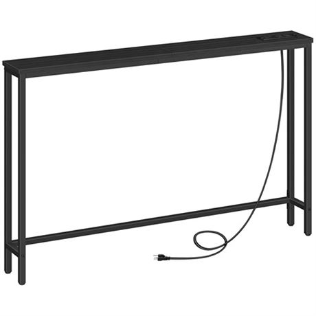 47.2 Skinny Console Table with Power Outlets 5.9 Behind Couch Table with Cha