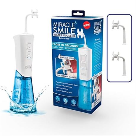 Ontel Miracle Smile Water Flosser for Teeth & Gum Health Unique H-Shaped Floss