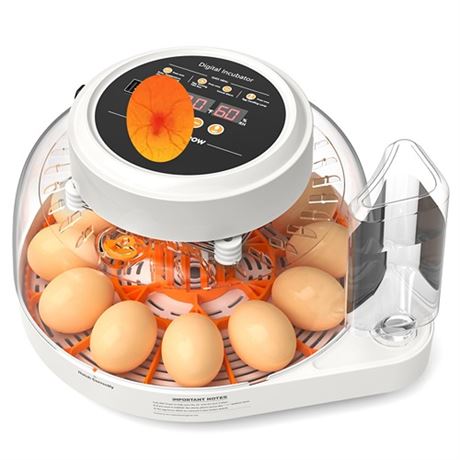 EVERYGROW 12 Egg Incubator for Hatching Eggs with Humidity Display Automatic Eg