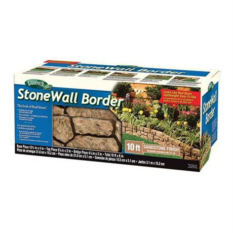 Gardeneer by Dalen Stone Wall Border Landscape Edging Border  6 Inch Garden Ed