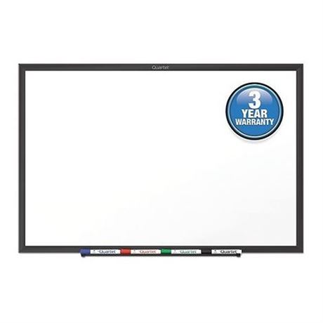 Classic Series Melamine Dry Erase Board 60 X 36 White Surface Black Frame
