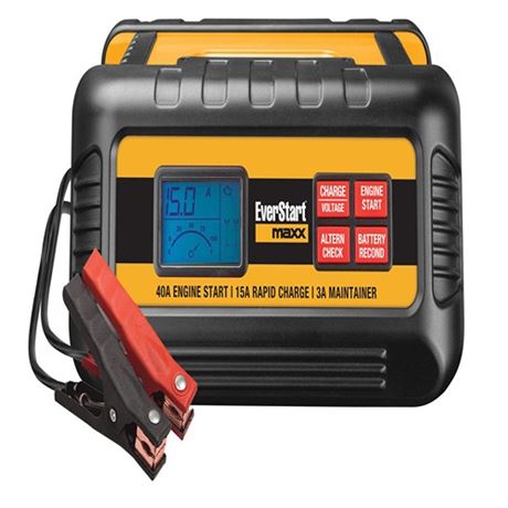 EverStart Maxx 15 Amp Battery Charger and Maintainer with 40 Amp Engine Start (