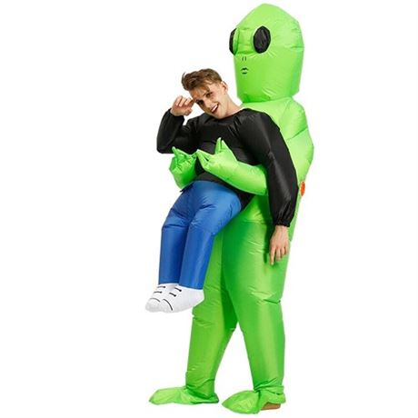Adults Inflatable Halloween Funny Blow up Cosplay Party Costume - Hold by Alien