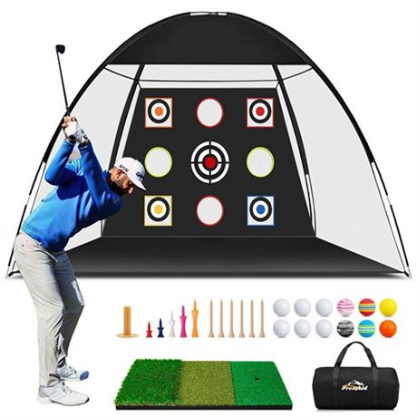 Premkid Golf Practice Net 10x7ft Golf Hitting Training Aids Nets for Backyard D