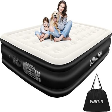 Queen Air Mattress with Built in Pump 18 Elevated Inflatable Blow Up Ma
