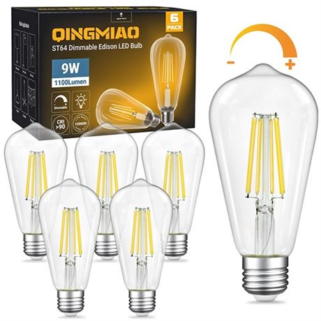 Dimmable LED Edison Bulbs 9W (80 Watt Equivalent)